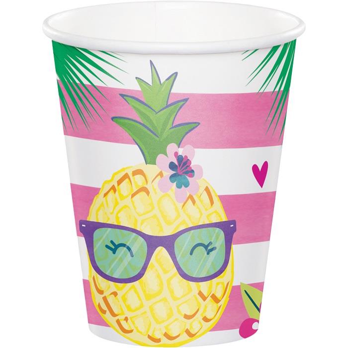 Pineapple Party Cups Pack of 8 | Party Save Smile