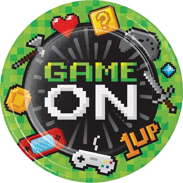 Game On Party Plates Pack of 8 | Party Save Smile