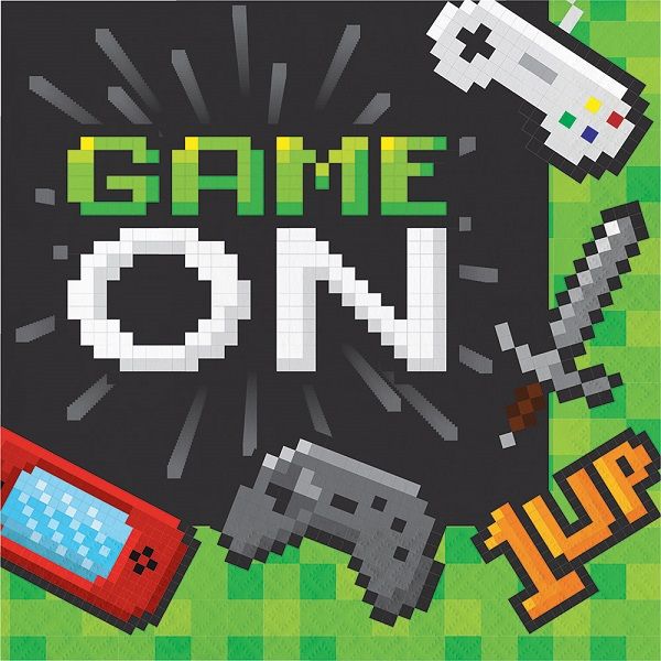 Game On Gaming Napkins Pack of 16 | Party Save Smile