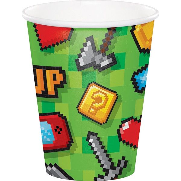Game On Video Game Party Cups Pack of 8 | Party Save Smile
