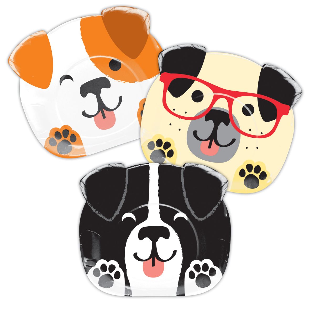 Paper Plate Dog Face Pack of 8 | Party Save Smile