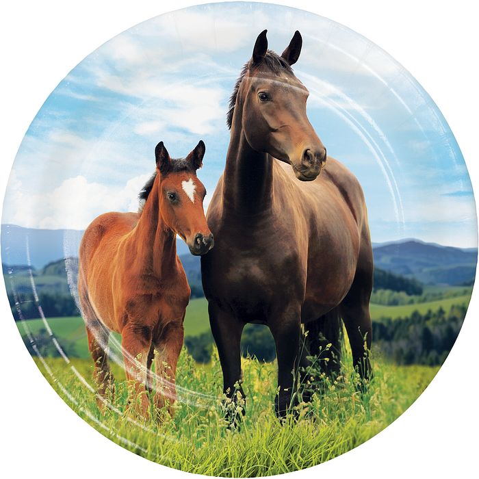 Small Horse Party Plates Pack of 8 | Party Save Smile