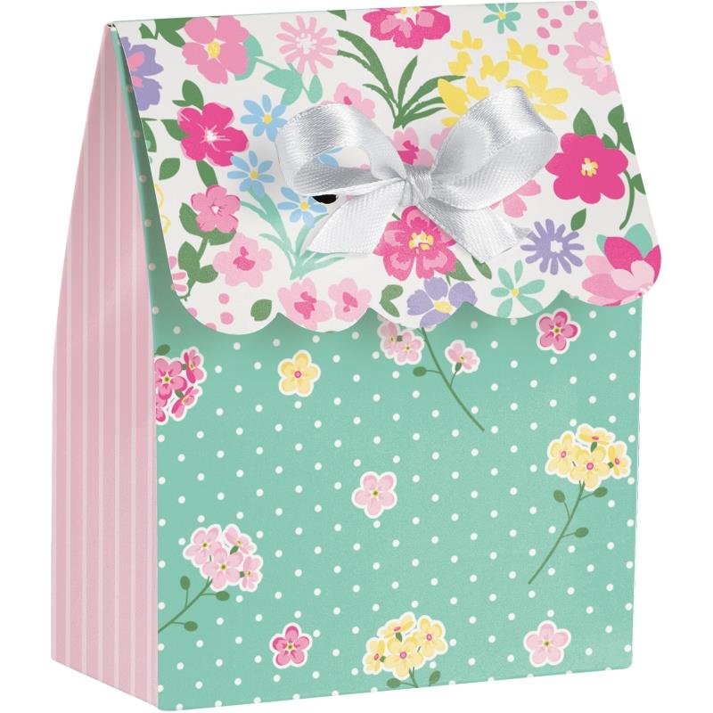 Floral Tea Party Favor Boxes Pack of 12 | Party Save Smile
