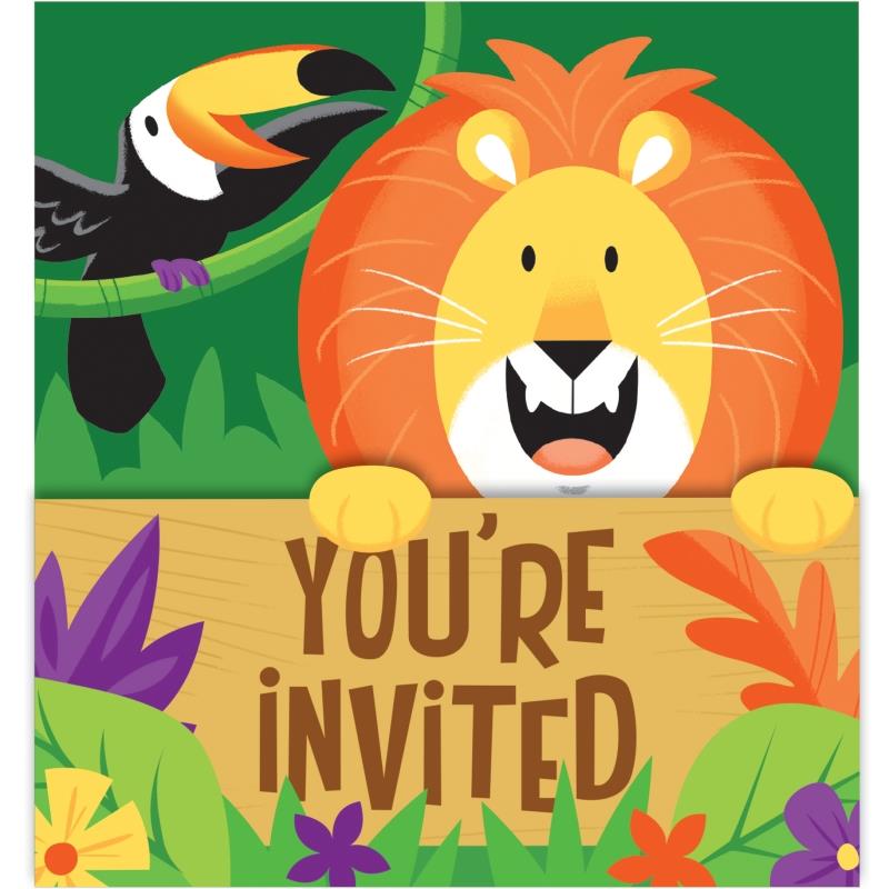 Safari Party Invitations Pack of 8 Invites | Party Save Smile