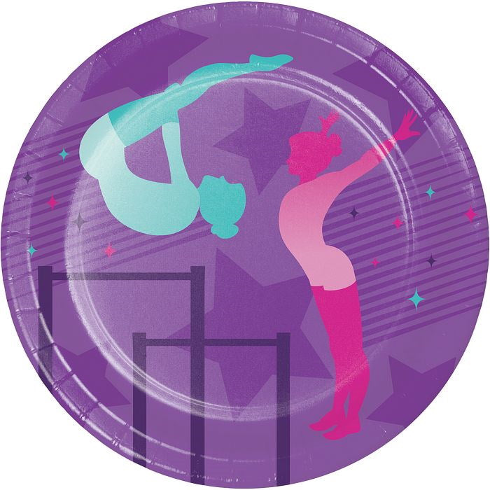 Small Gymnastic Paper Plates Pack of 8 | Party Save Smile