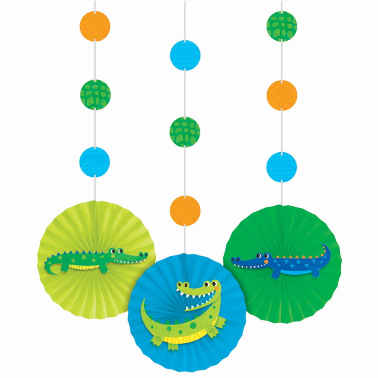 Hanging Alligator Party Decorations Pack of 3 | Party Save Smile