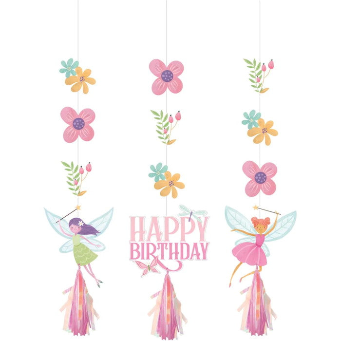 Forest Birthday Hanging Fairy Decorations Pack of 3 | Party Save Smile