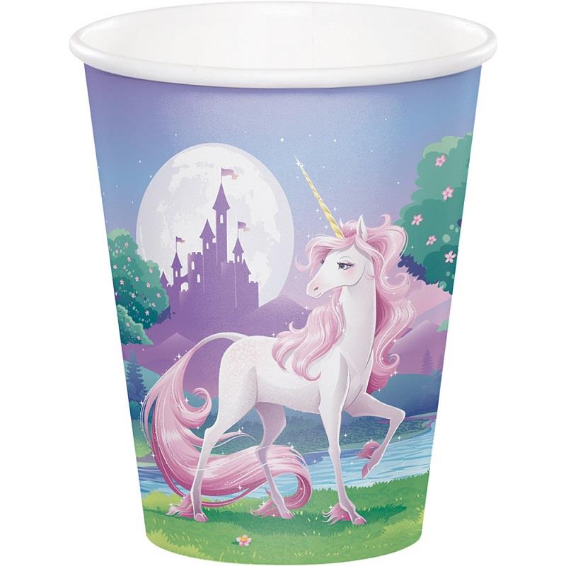 Unicorn Party Cups Fantasy Pack of 8 | Party Save Smile