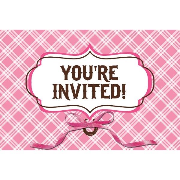 Pink Horse Birthday Party Invitations Pack of 8 | Party Save Smile