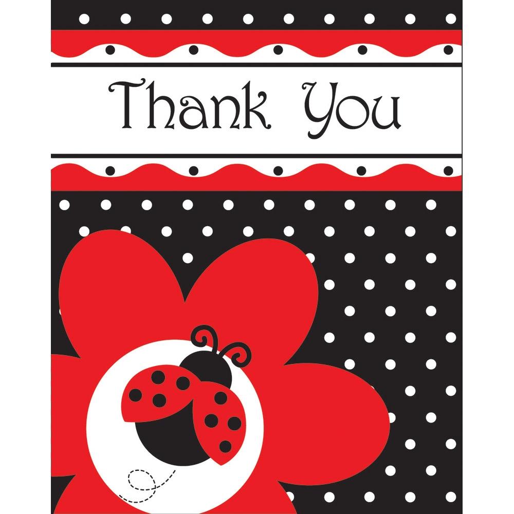 Ladybird Thank You Cards Pack of 8 | Party Save Smile