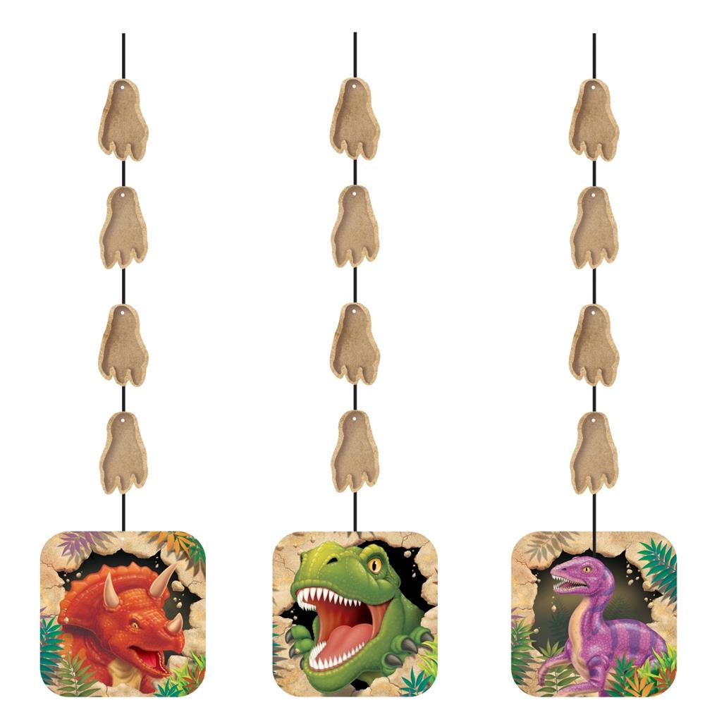 Dinosaur Blast Hanging Decorations Pack of 3 | Party Save Smile