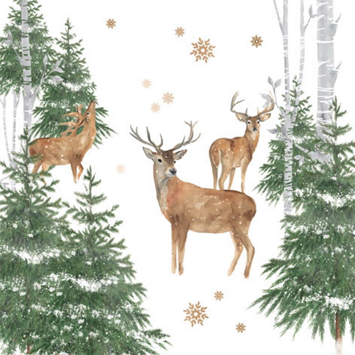 Reindeer Napkins - Winter Napkins Pack of 20 | Party Save Smile