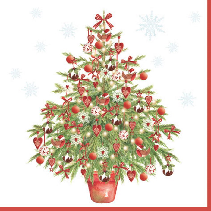Christmas Tree Nostalgic Party Napkins Pack of 20 | Party Save Smile