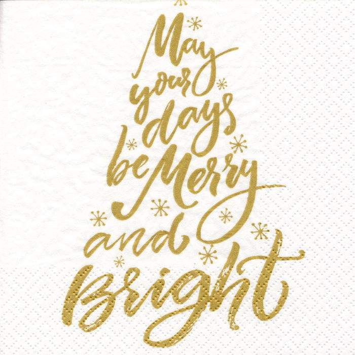 Christmas Napkins - Days Be Merry Pack of 20 | Party Save Smile
