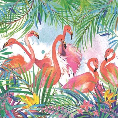 Tropical Flamingo Napkins Pack of 20 | Party Save Smile