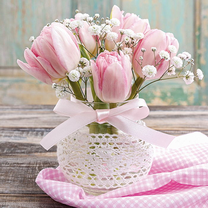 Tulips Flower Napkins Paper 3 ply Pack of 20 Serviettes | Party Save Smile
