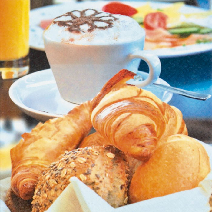 Breakfast Pastries and Coffee Napkins 3 Ply Pack of 20 | Party Save Smile