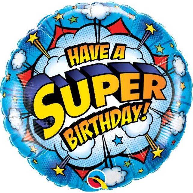 Superhero Birthday Foil Balloon 18 Inches | Party Save Smile
