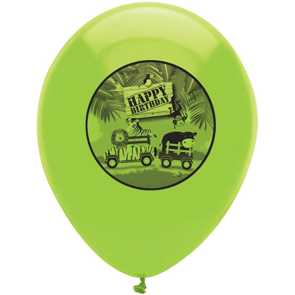 Safari Animal Party Latex Balloons Pack of 6 | Party Save Smile