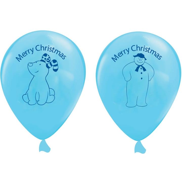 Snowman and Snowdog Latex Balloons Pack of 5 | Party Save Smile