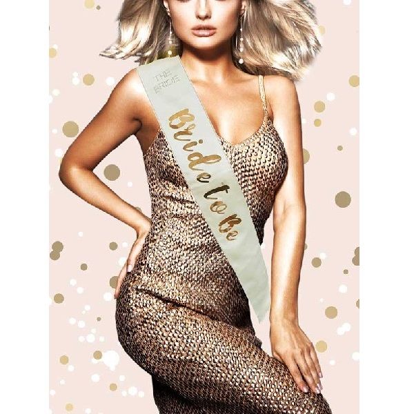 Rose Gold Bride To Be Hen Party Sash | Party Save Smile