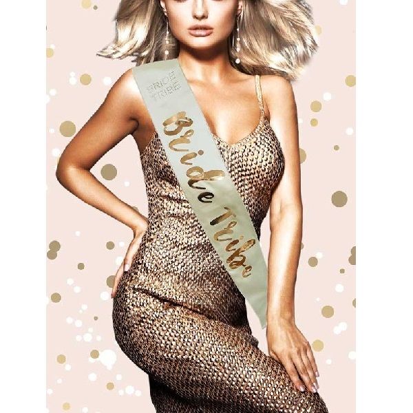 Rose Gold Bride Tribe Hen Party Sash | Party Save Smile