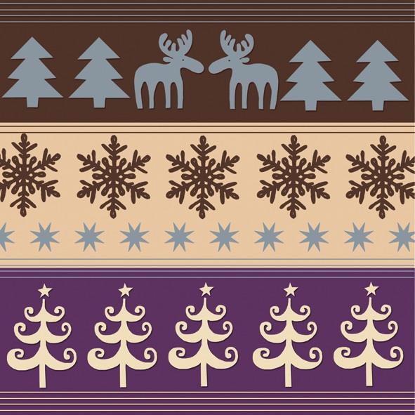 Christmas Napkins Snowflake, Star & Moose Pack of 20 | Party Save Smile