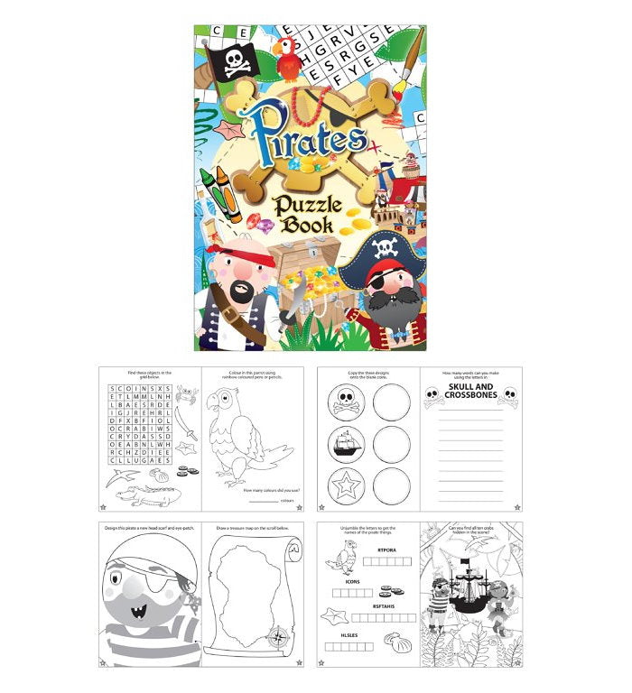 Boys Pirate Puzzle Book Party Bag Filler | Favour | Party Save Smile