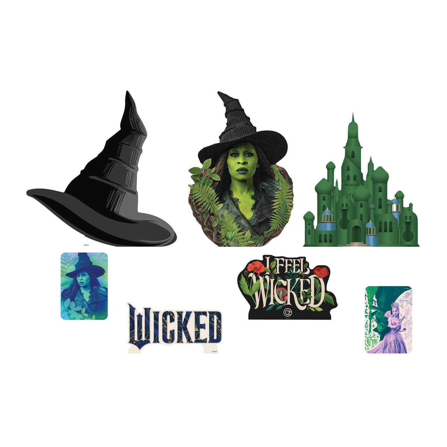 Wicked For Good Elphaba Mini Cutout Decoration Bundle