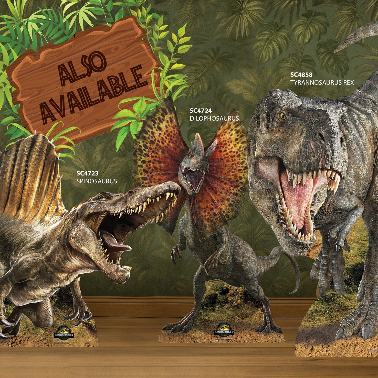 Velociraptor Dinosaur Jurassic World Rebirth Cardboard Cut Out Height 144cm