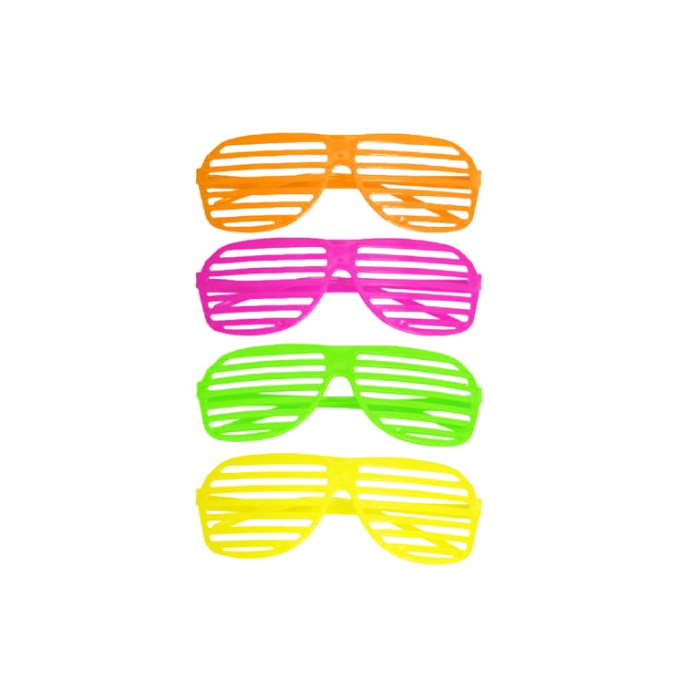 Neon Shutter Glasses (Assorted Colours) | Party Save Smile