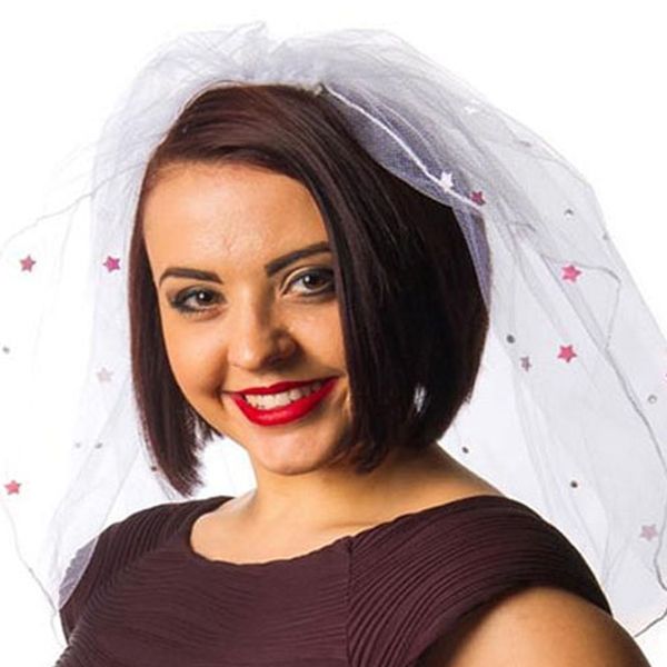 Hen Party Bride to Be Pink Veil | Party Save Smile