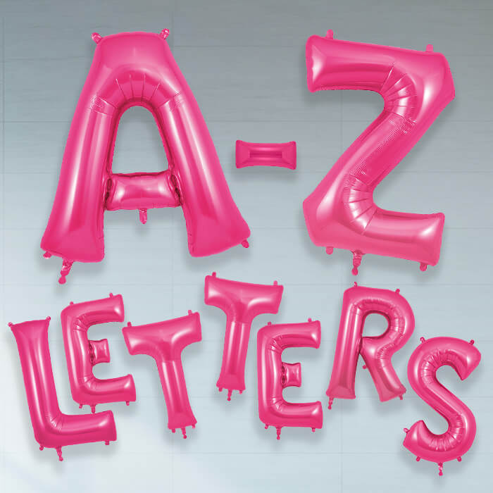 Pink Letter A-Z Balloons 34 inch | Party Save Smile