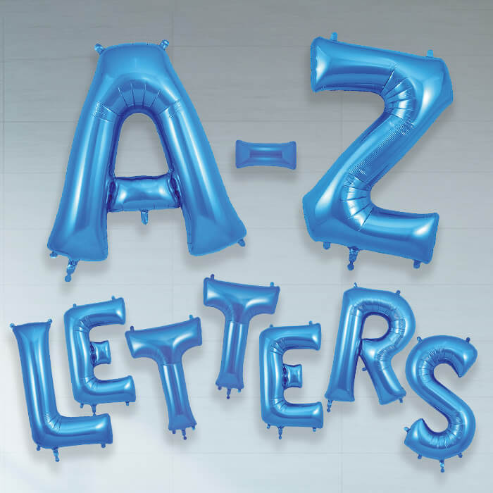 Blue Letter A-Z Balloons 34 inch | Party Save Smile