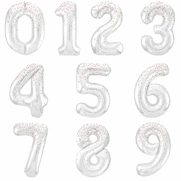 Rose Gold Dots Number Balloons 0-9 | Party Save Smile