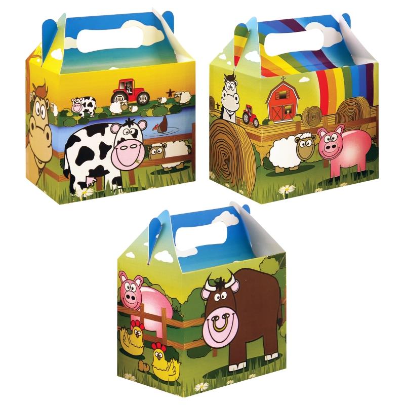 Farm Animal Party Food Boxes 14 x 10cm | Party Save Smile