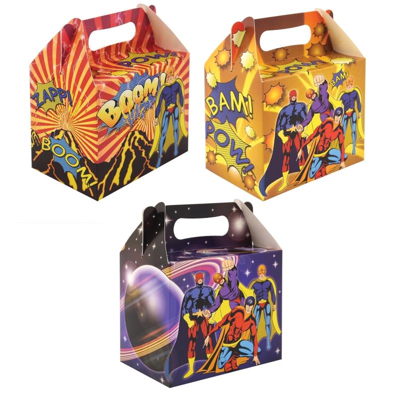 Superhero Party Food Boxes 14 x 10cm | Party Save Smile
