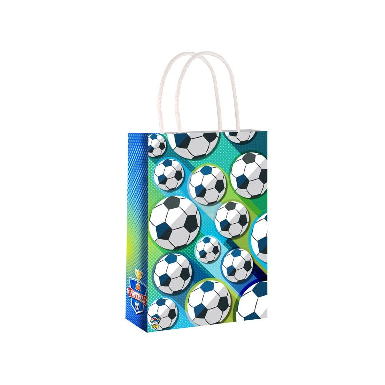 Football Paper Party Bags with Handles | Party Save Smile