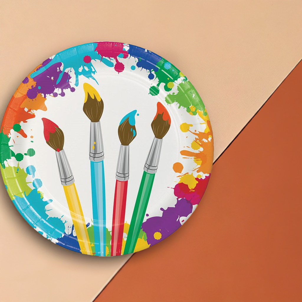 Art Arty Paint Party Plates 23cm Pack of 8