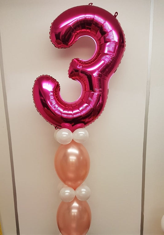 3rd Birthday Venue Entrance Balloon Column, Derby
