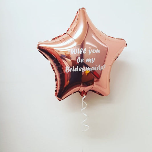 Personalised Be My Bridesmaids Helium Balloon - London