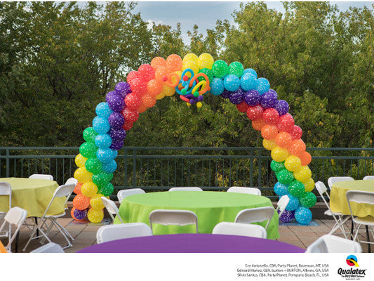 Spiral Colour Twist Outdoor Balloon Arch