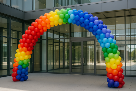 Rainbow Balloon Arch Nest