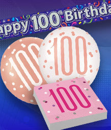 100th Birthday Party Supplies | 100th Birthday Themes | Party Save Smile