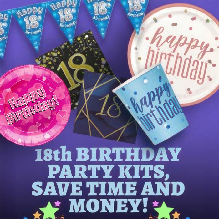 Striscione Happy Birthday Per Decorazione Festa - 18° Compleanno (18th Deco)