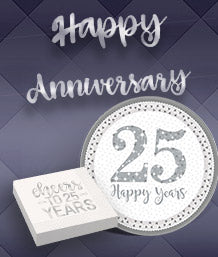 25th Wedding Anniversary Party Packs | Party Save Smile