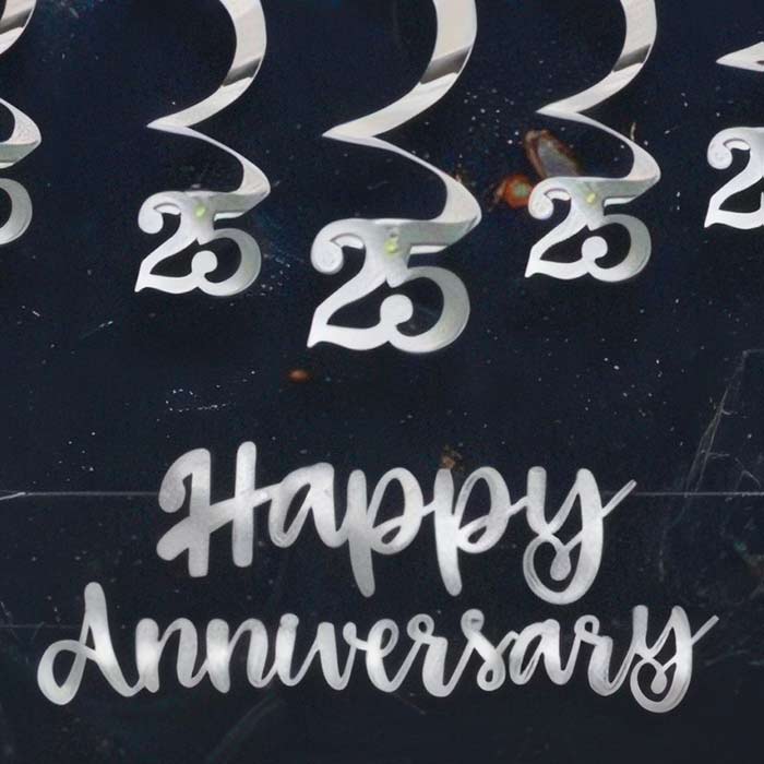 25th Wedding Anniversary Decorations | Silver Wedding Anniversary Decorations | Party Save Smile