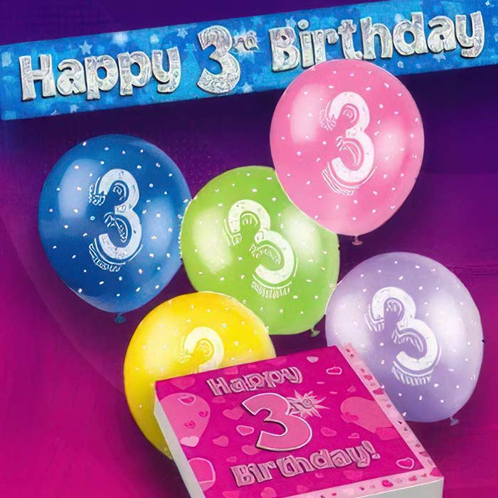 3rd Birthday Party Ideas | 3rd Birthday Decorations | Party Save Smile