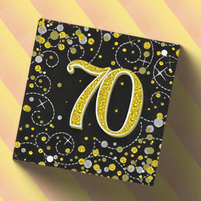 70th Anniversary Napkins | 70th Wedding Anniversary Napkins | Party Save Smile