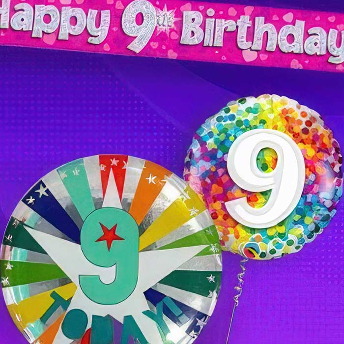 9th Birthday Party Ideas | 9th Birthday Decorations | Party Save Smile